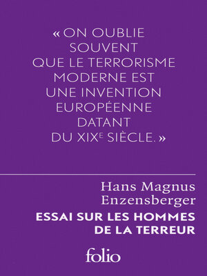 cover image of Essai sur les hommes de la terreur. Le perdant radical